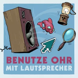 Benutze Ohr mit Lautsprecher - Der Adventure-Podcast