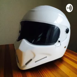 Justin Japan on a motorbike Podcast artwork
